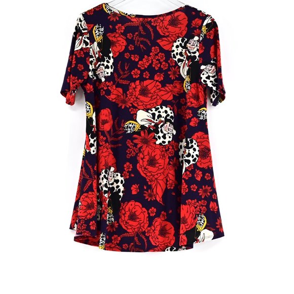 LULAROE Cruella De Vil Irma Short Sleeve Top #AQ9 - Picture 5 of 7